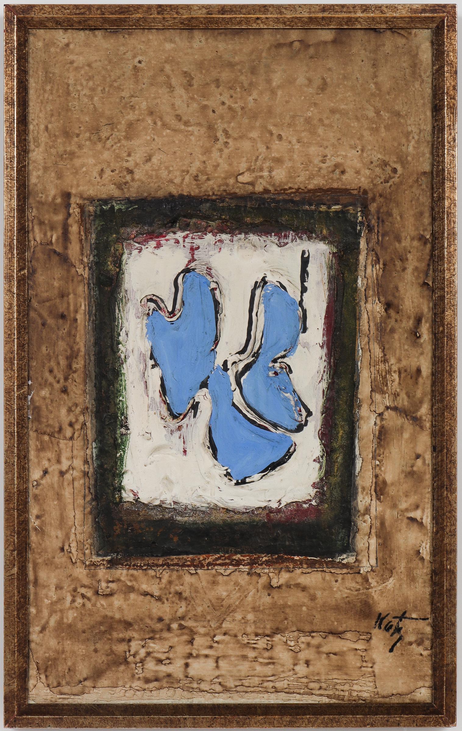 Signed Katz Abstract Oil on Canvas (1 of 5)