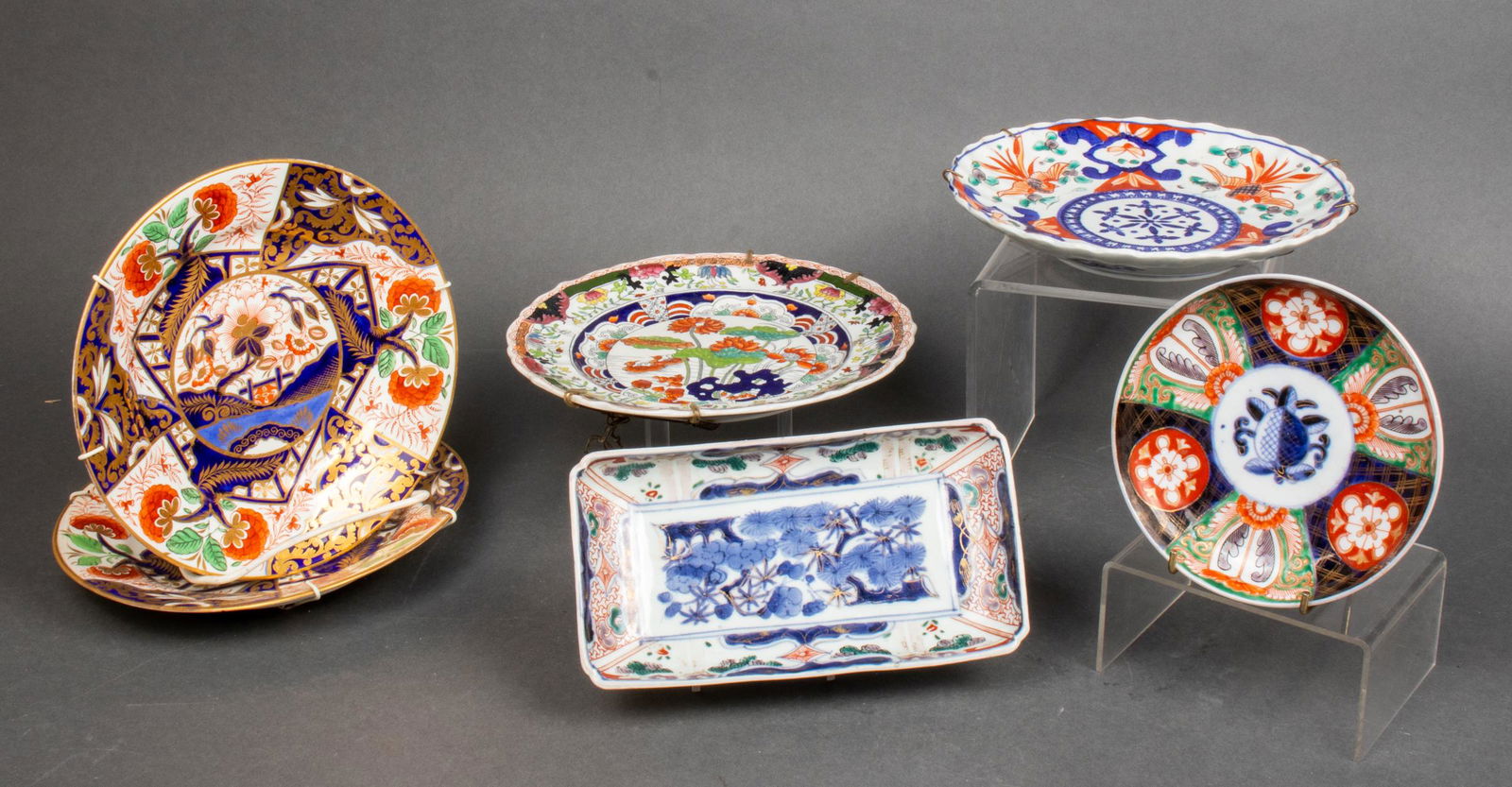 Imari & Imari Style Decorated Dishes, Group of 6 (1 of 7)