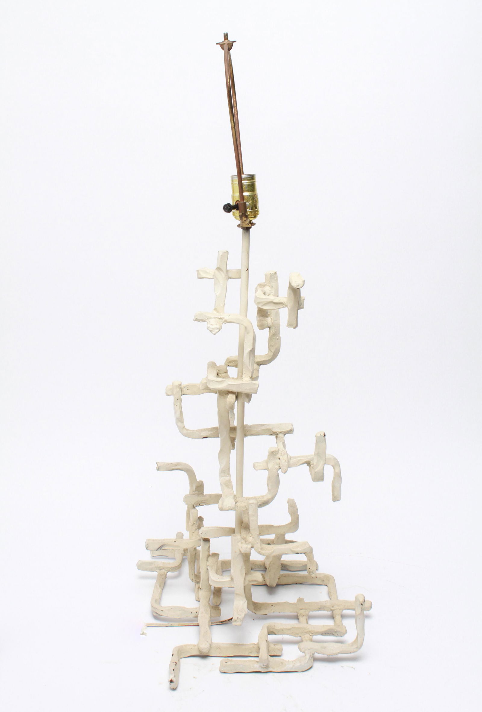 Modern Brutalist Welded Iron Lamp (1 of 4)