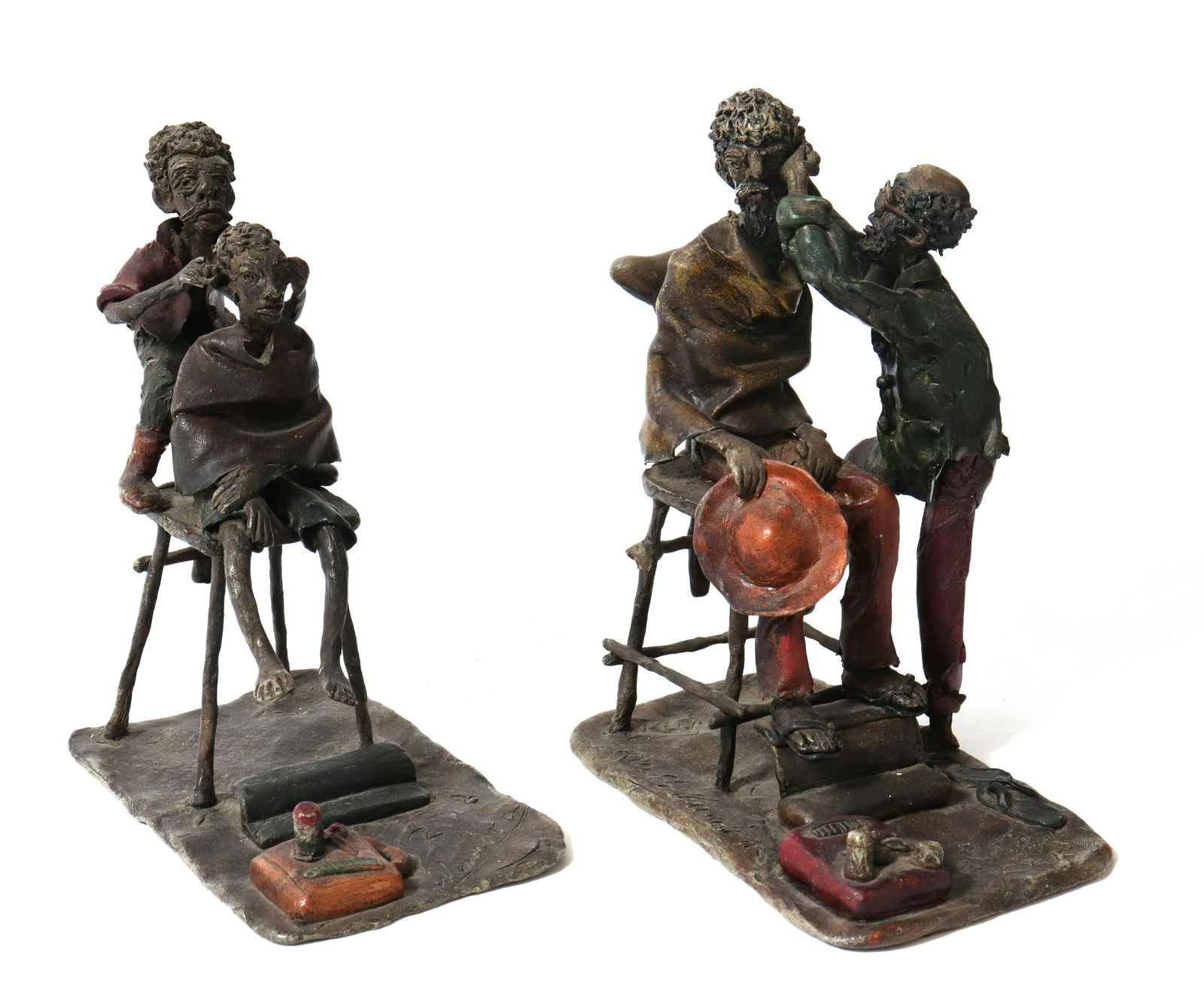 Rio Mendoza Signed Barbershop Sculptures, 2 (1 of 5)