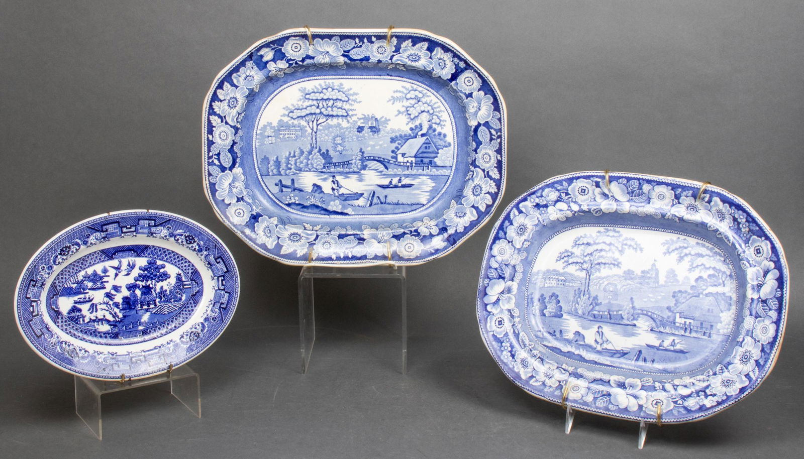 Staffordshire, Wedgwood Transferware Platters, 3 (1 of 6)