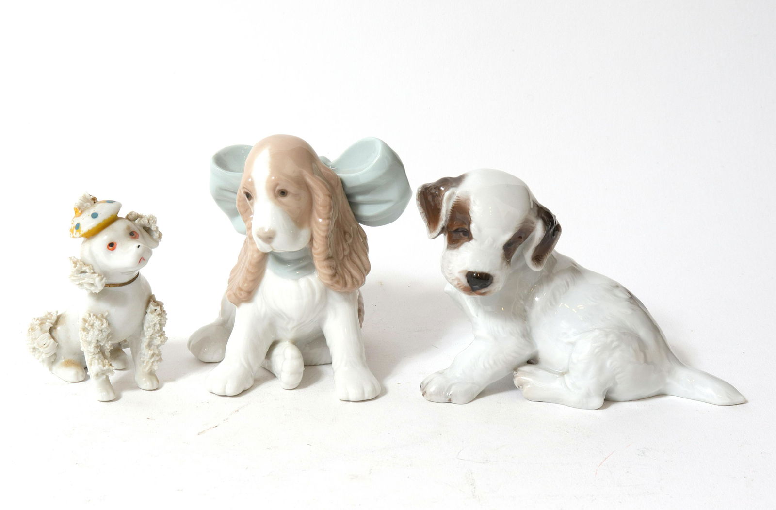 Porcelain Puppy Dog Figures, Group of 3 (1 of 5)