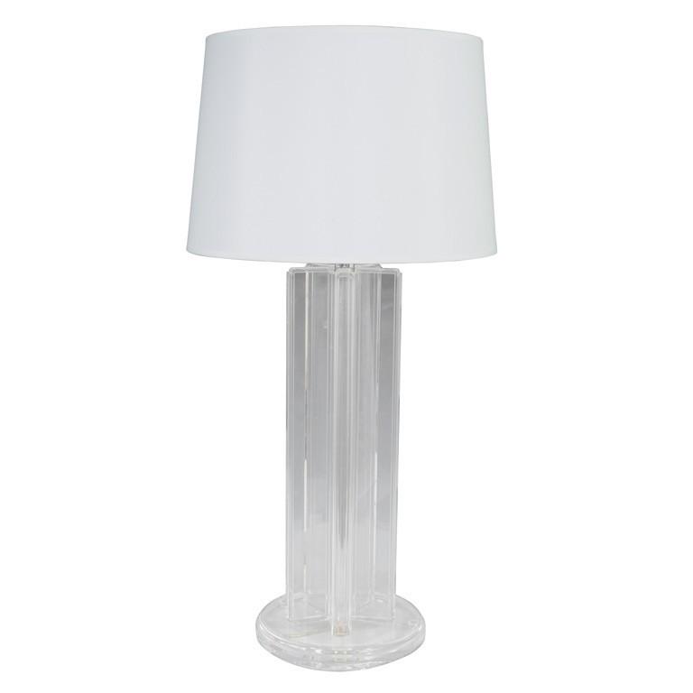 Mid-Century Modern Lucite Table Lamp (1 of 5)