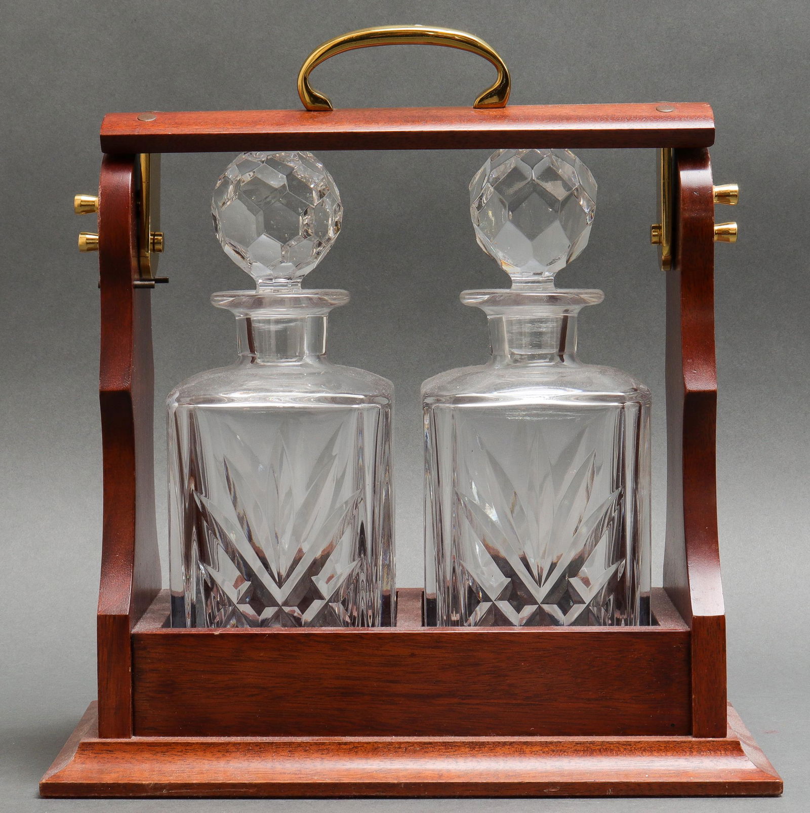 English Victorian Liquor Decanter Tantalus (1 of 4)