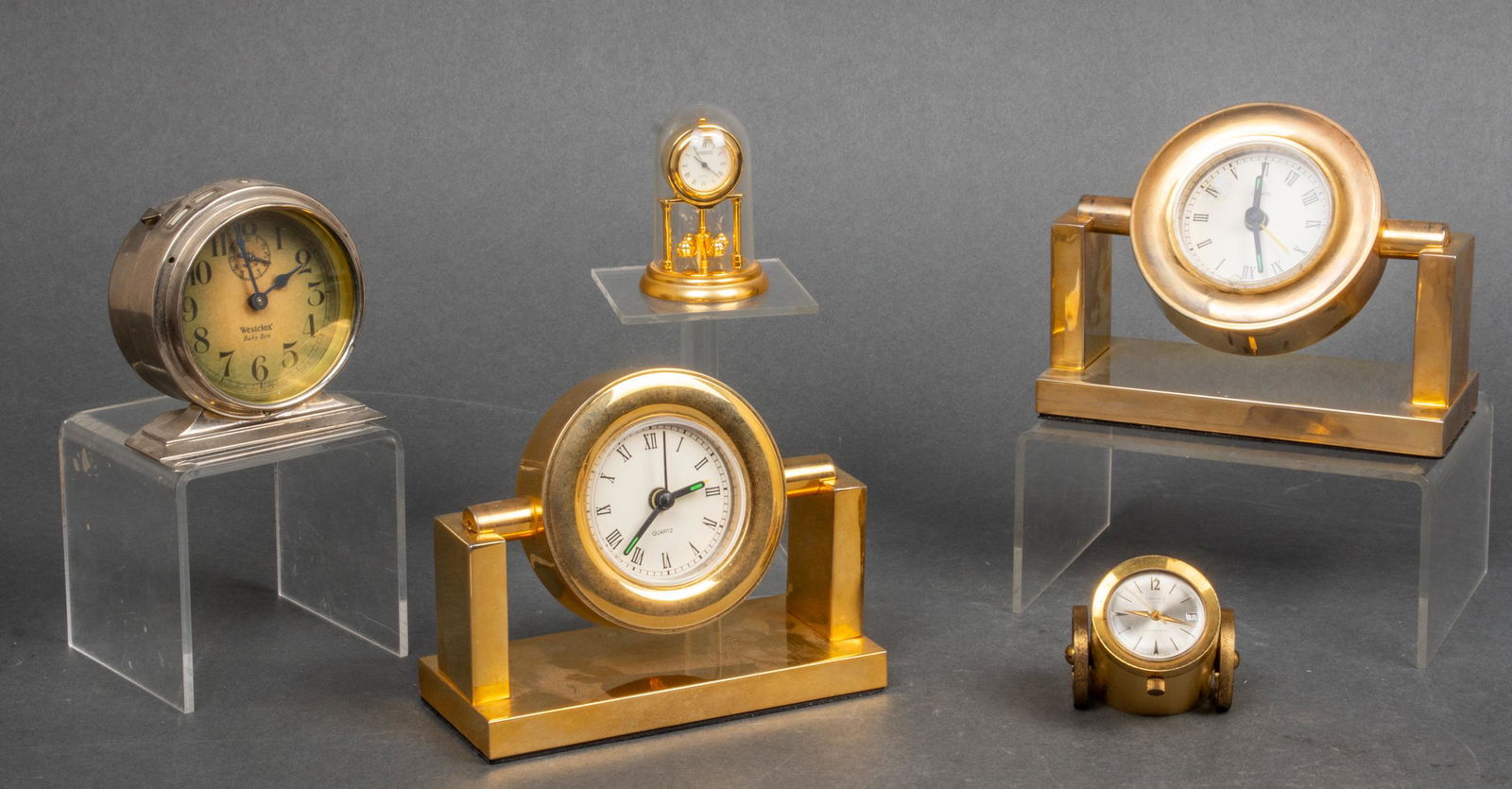 Arnex Cannon Clock & Other Misc. Desk Clocks, 5 (1 of 5)