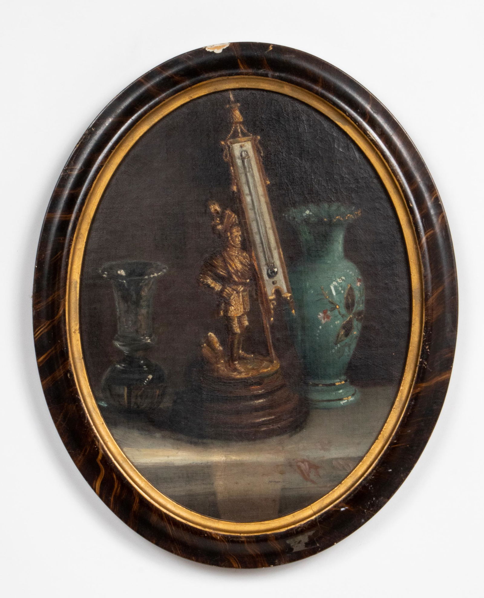 American School Oval Still Life, Oil on Canvas (1 of 3)