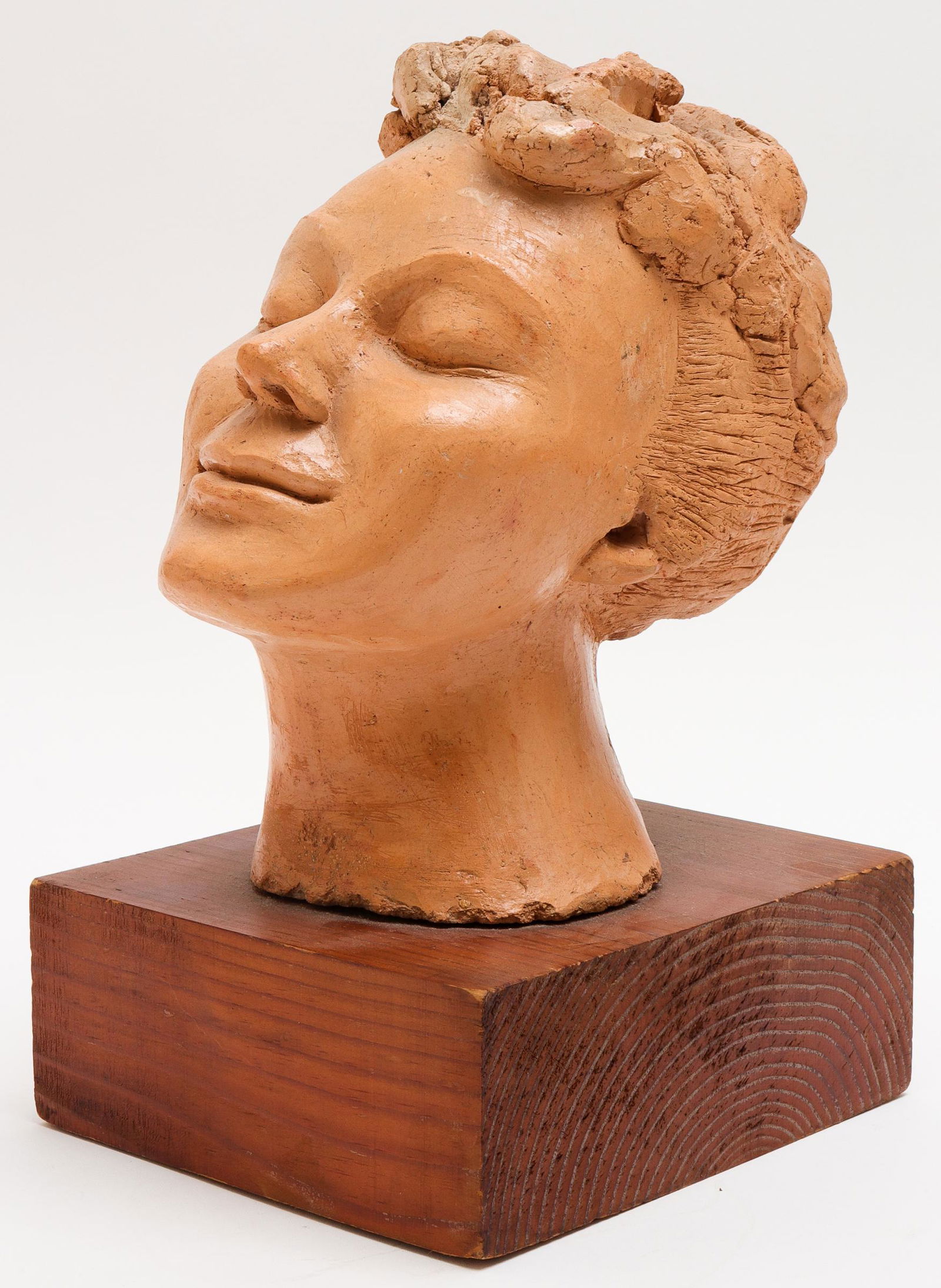 Eppy Signed Clay Sculpture, Head of Woman (1 of 7)