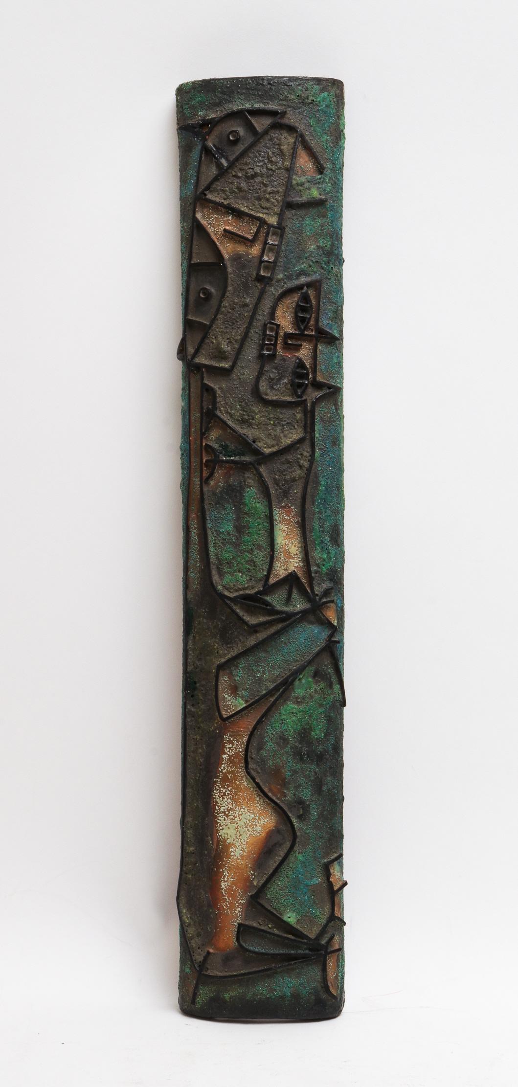 Mid-Century Modern Terracotta Tile with Animals (1 of 5)