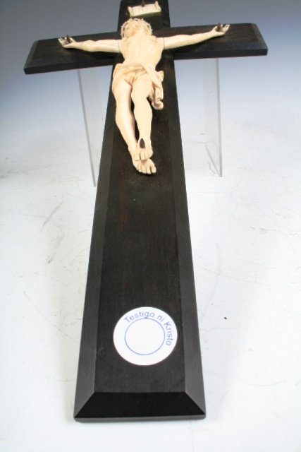 19th-C Austrian Crucifix w/Ivory Corpus Christi - 6
