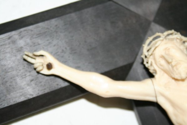 19th-C Austrian Crucifix w/Ivory Corpus Christi - 8