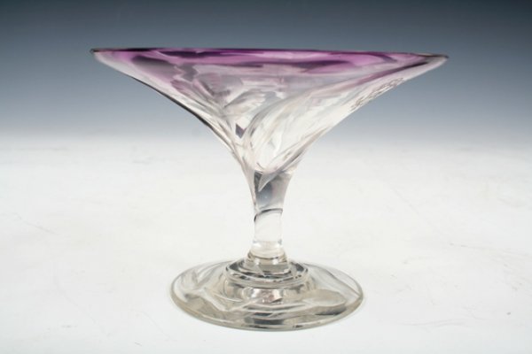 Moser Stem Glass w/Glass Applique