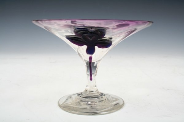 Moser Stem Glass w/Glass Applique - 2