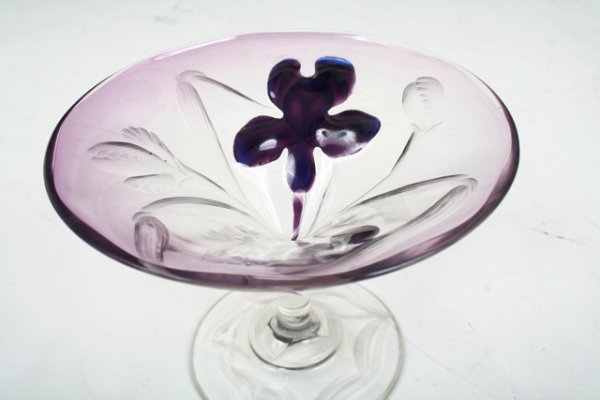 Moser Stem Glass w/Glass Applique - 4