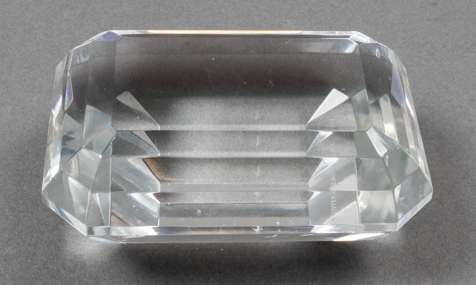 Tiffany & Co. Emerald Cut Crystal Paperweight (1 of 4)