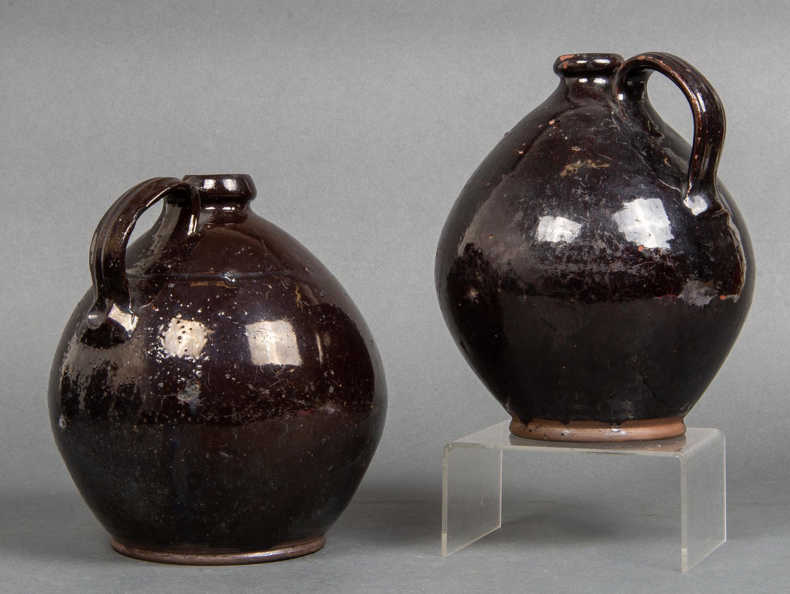American Glazed Pottery Jugs, 2 (1 of 6)