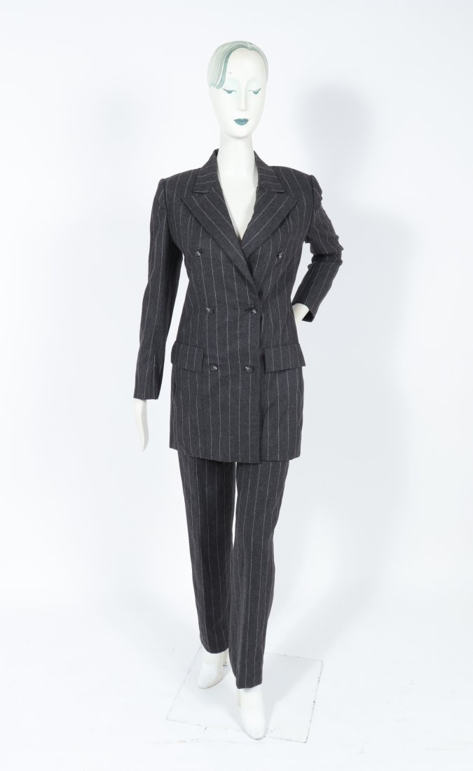 Bill Blass Striped Wool Pant Suit Set (1 of 5)