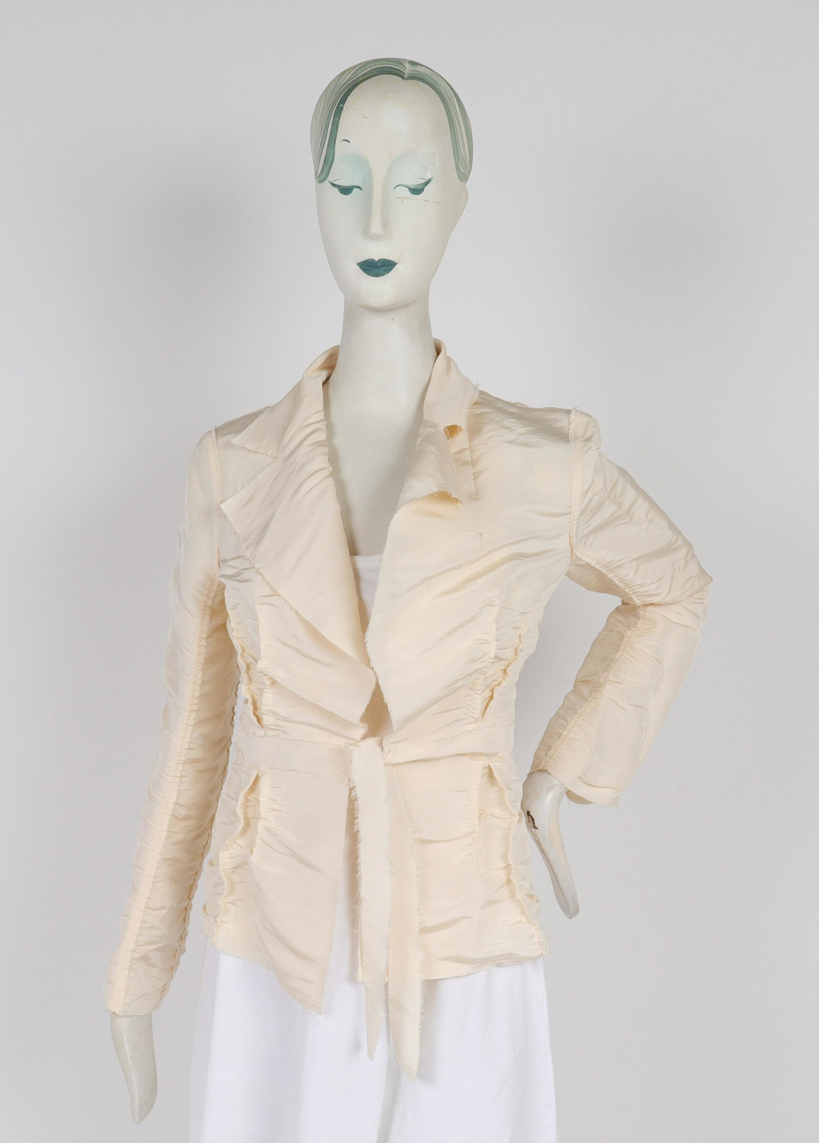 Lanvin Summer 2005 Frayed & Ruched Silk Blazer (1 of 5)