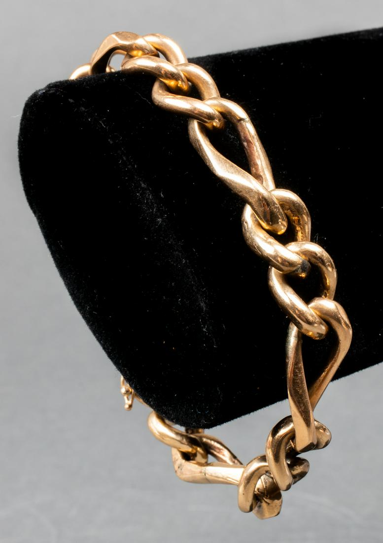 Vintage 14K Yellow Gold Figaro Chain Bracelet (1 of 5)
