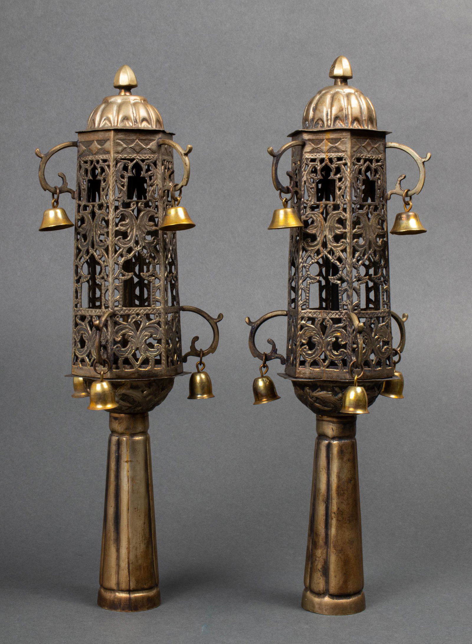 Judaica Antique North African Torah Finials, Pair (1 of 9)