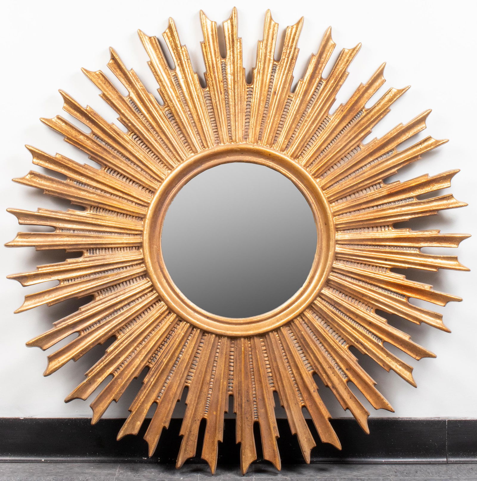Large Mid-Century Modern Sunburst Wall Mirror (1 of 6)