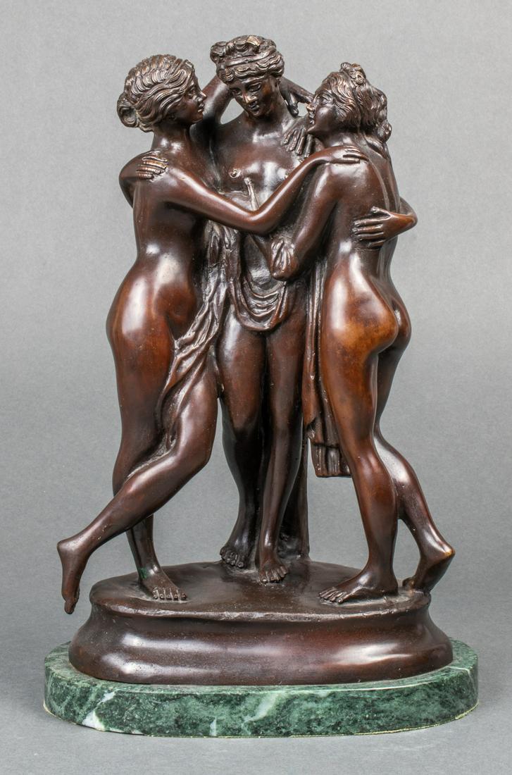 Ferdinando de Luca "Three Graces" Bronze Sculpture (1 of 9)