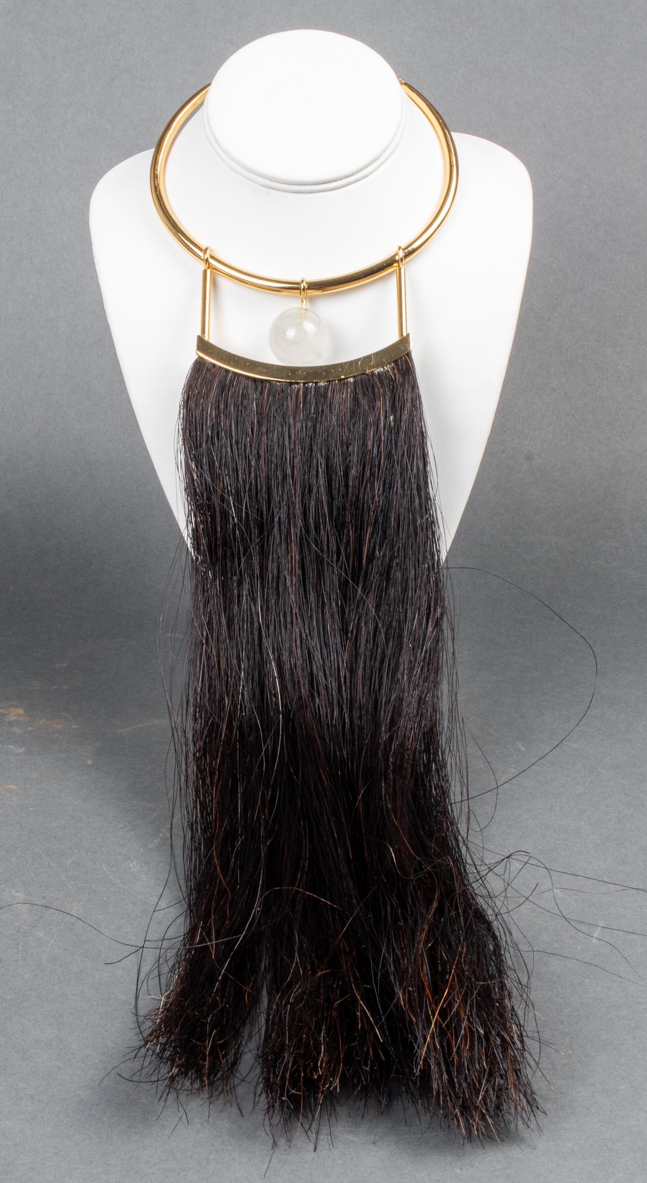 Alexis Bittar Rock Crystal & Horse Hair Necklace (1 of 5)