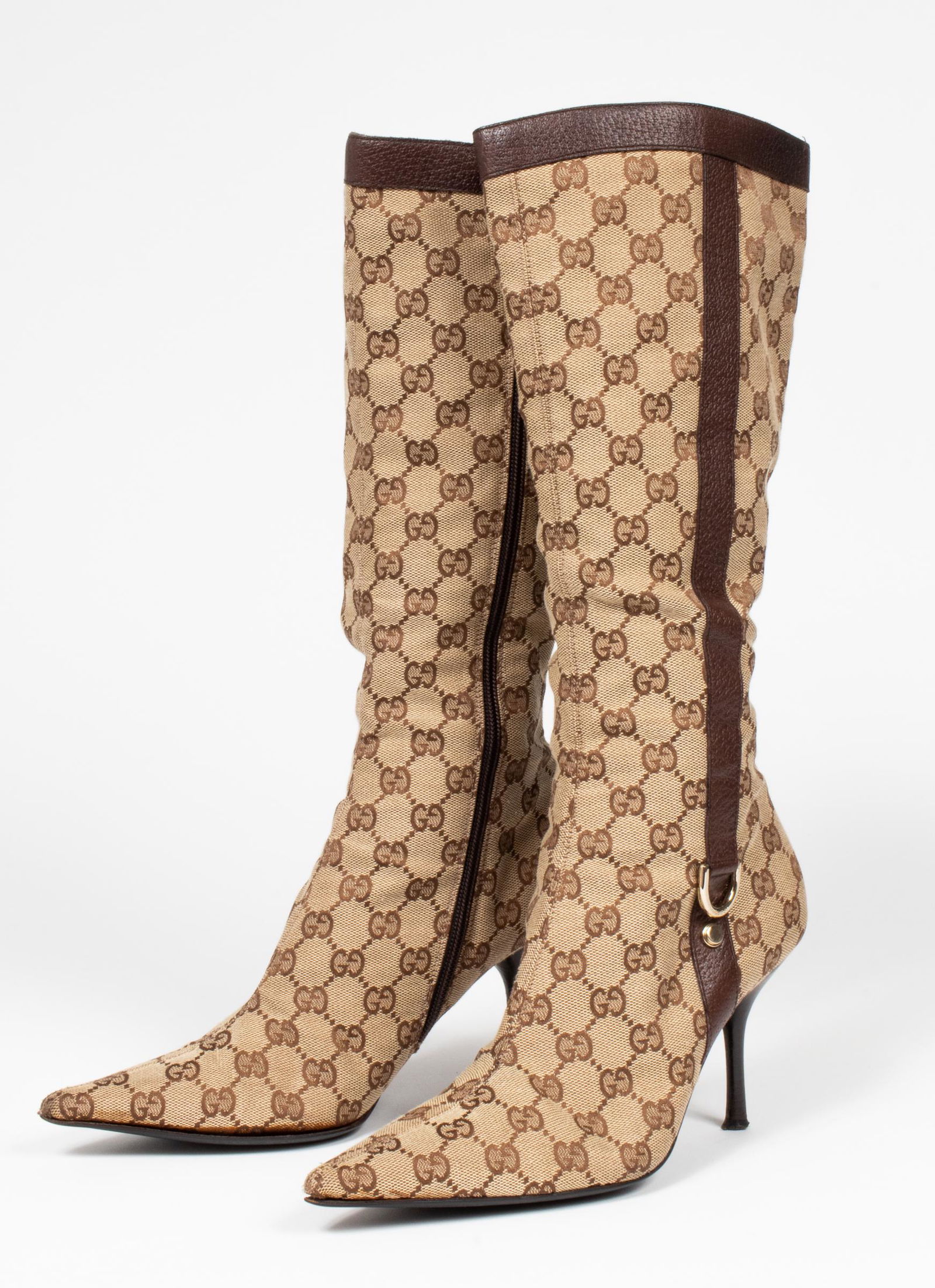 Gucci Designer Monogram Boots, Size 9 (1 of 10)