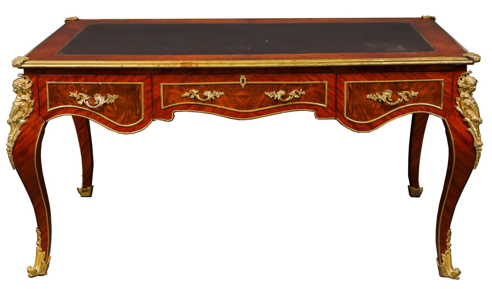 French Louis XV Style Bureau Plat Writing Desk (1 of 2)