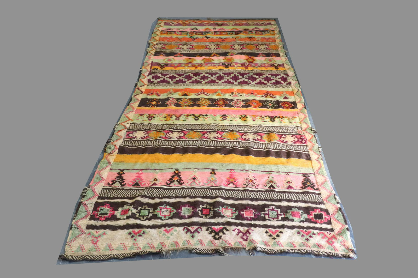 Moroccan Mixed Pile & Flatweave Rug, 4' 10" x 10' 6" (1 of 4)