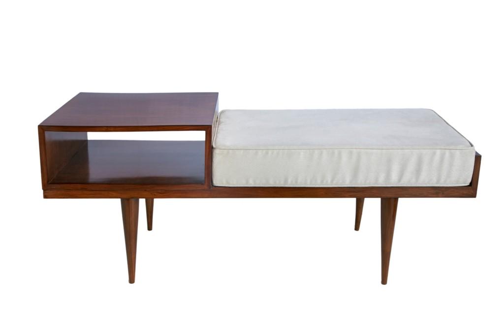 Brazilian Modern Jacaranda Telephone Bench (1 of 5)