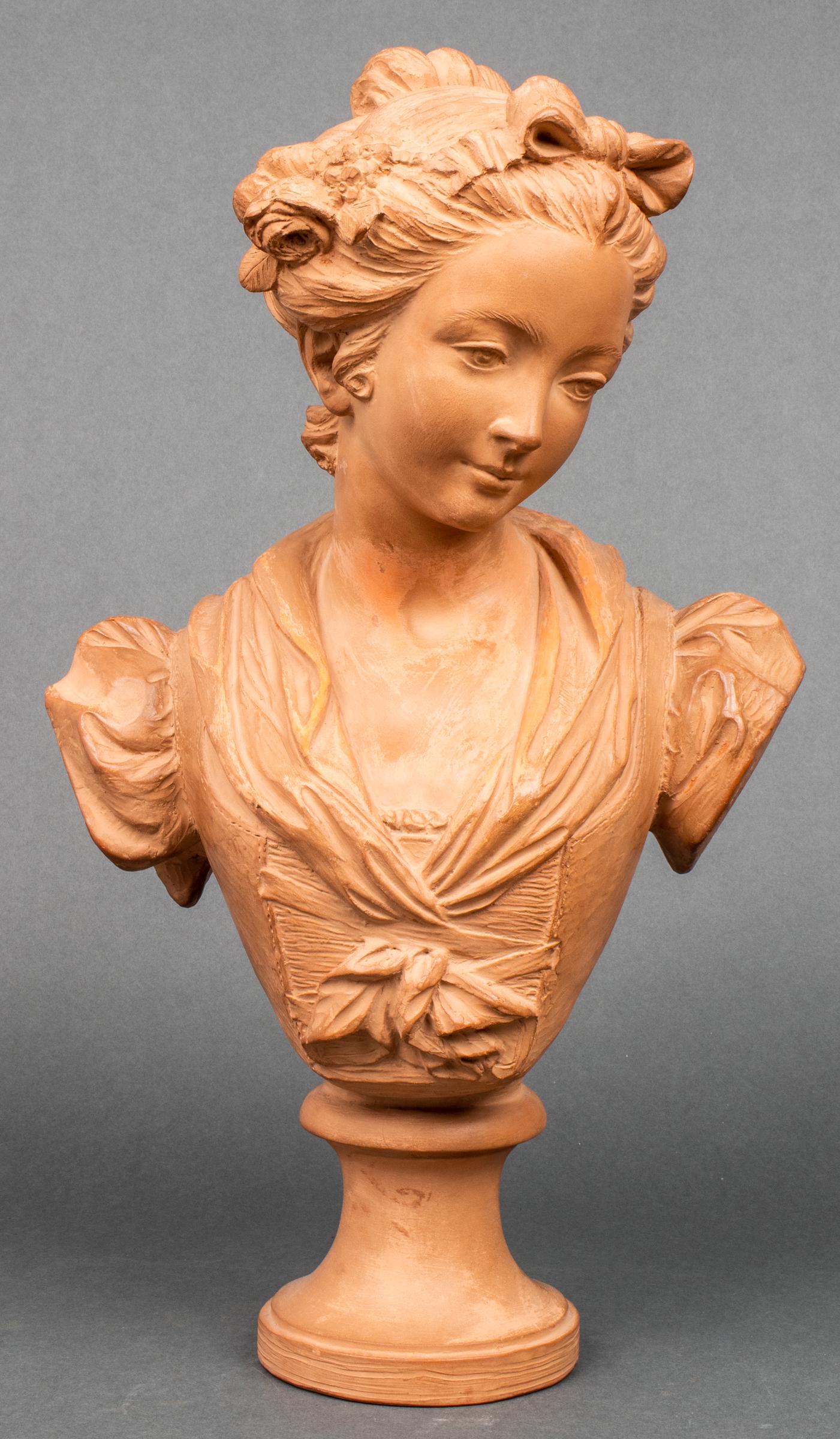 Clodion Manner French Terracotta Bust (1 of 6)