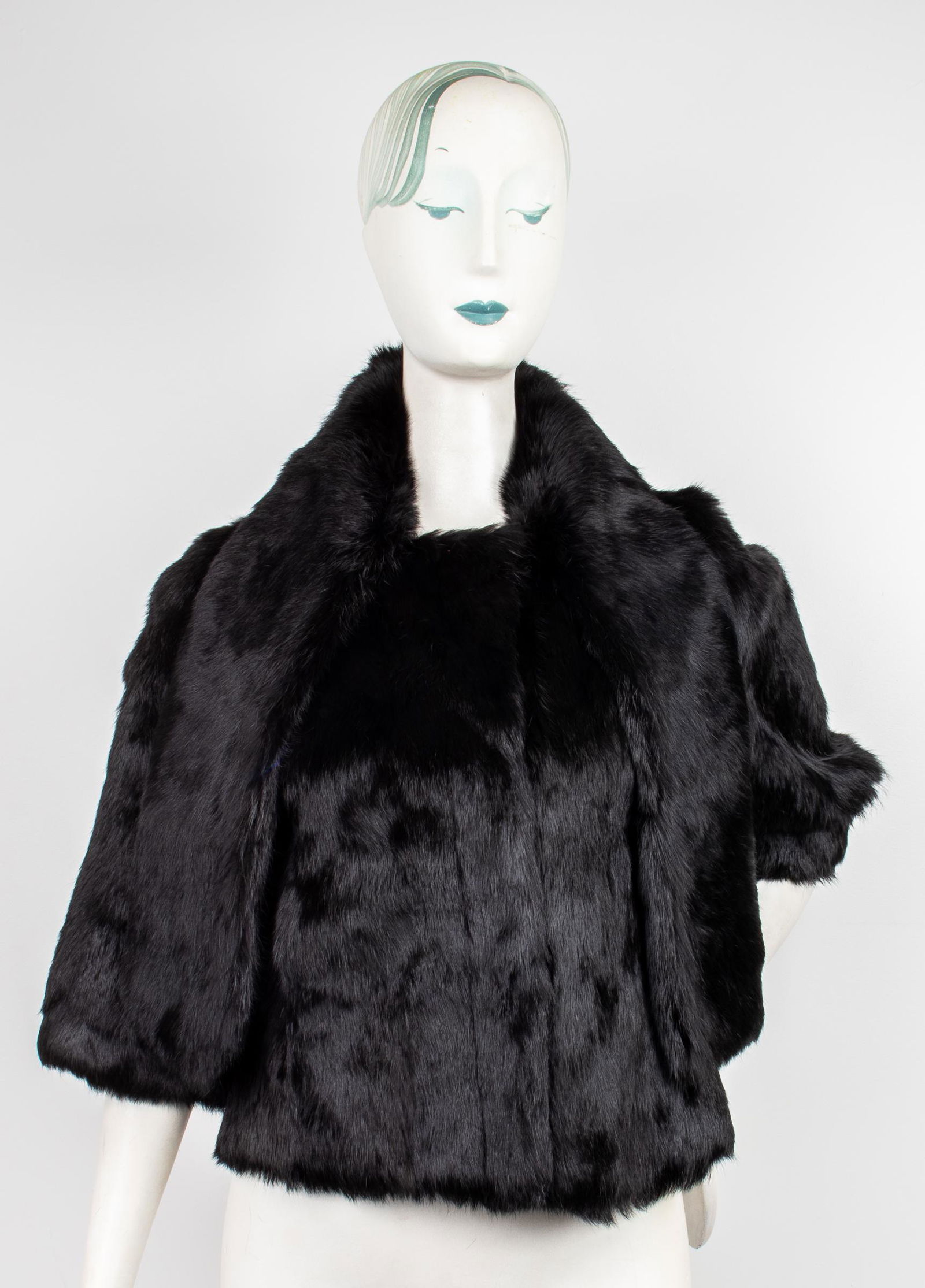 Theory Black Rabbit Fur Coat (1 of 7)