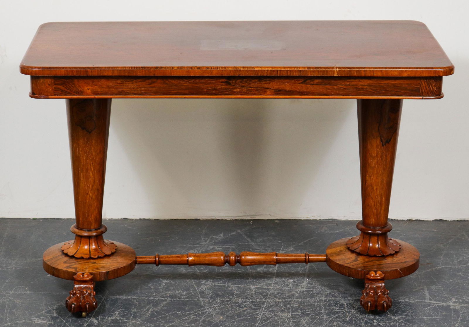 Antique Double Pedestal Claw Foot Console Table (1 of 6)
