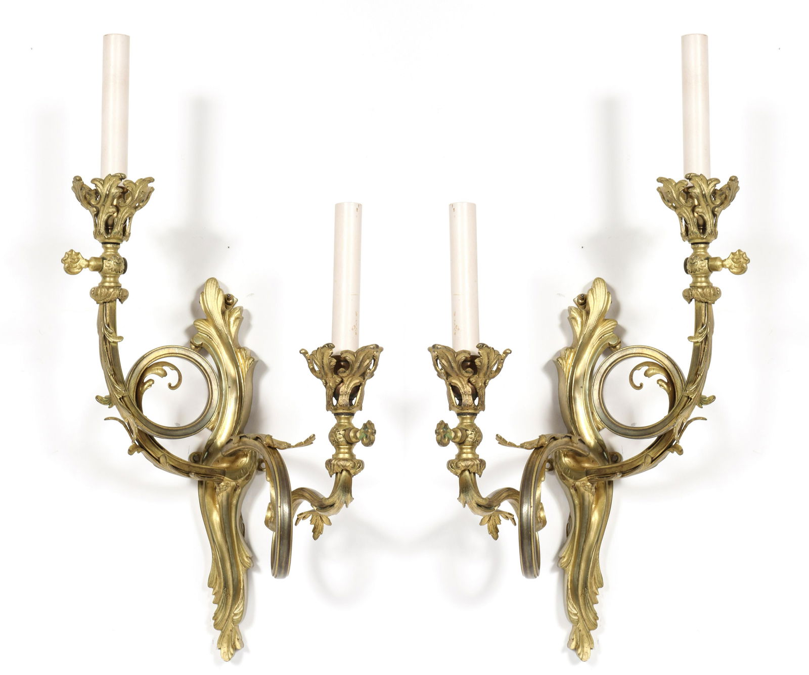 Louis XV Manner Gilt Bronze Sconces, Pair (1 of 5)