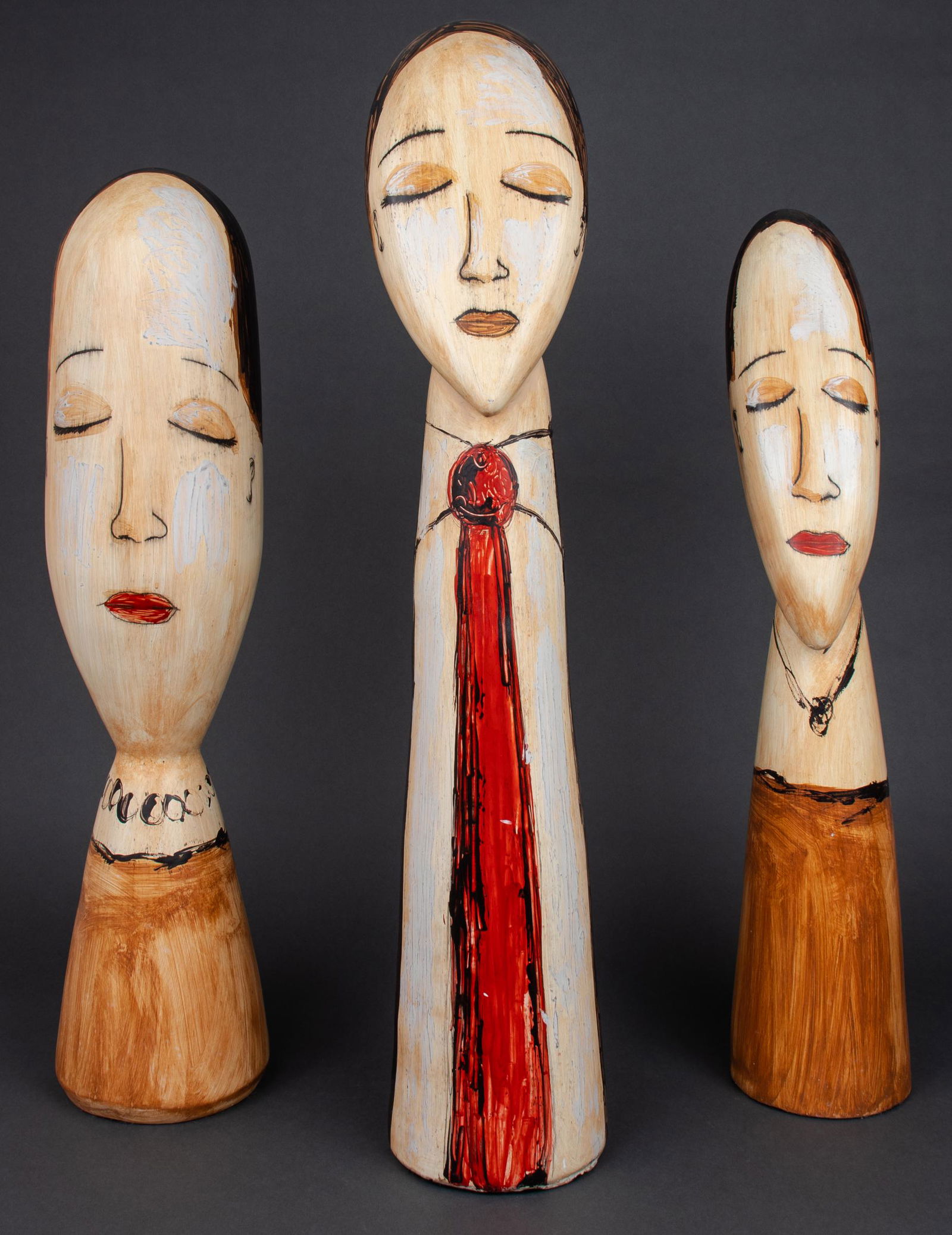 Outsider / Folk Art Mexican Busts Of Ladies, 3 (1 of 10)