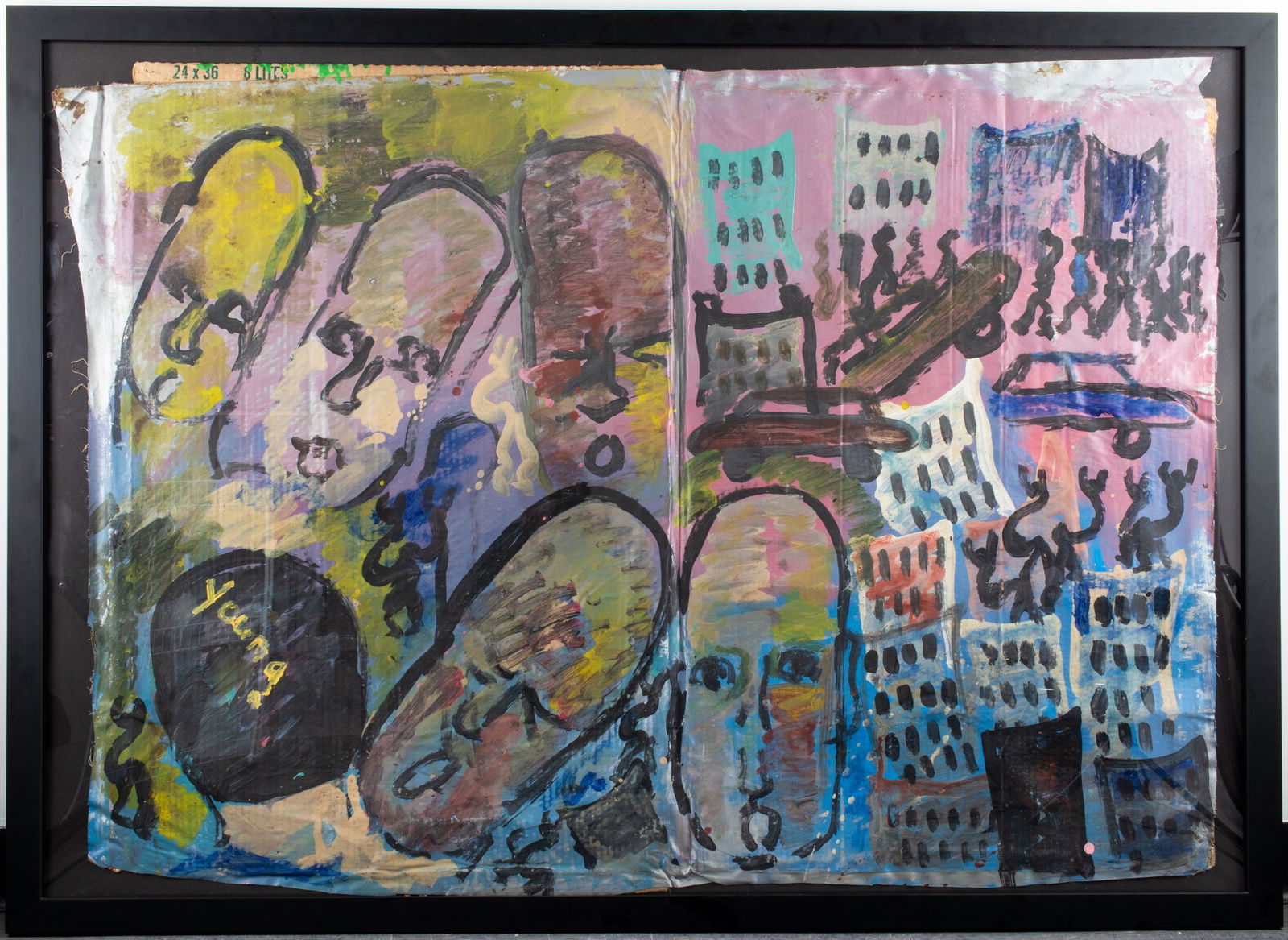 Purvis Young Folk / Outsider Art Mixed Media (1 of 9)