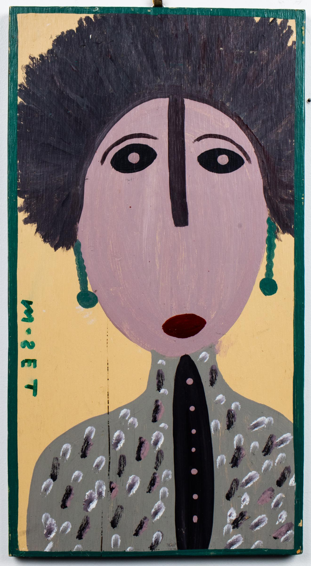 Mose Tolliver "Portrait of Woman" Outsider Art (1 of 6)