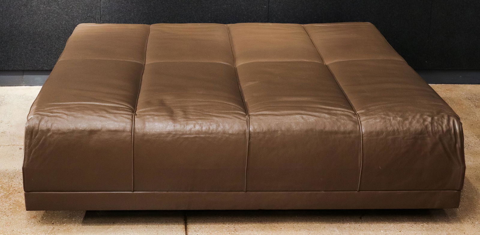 Christian Liaigre Large Modern Leather Ottoman (1 of 5)