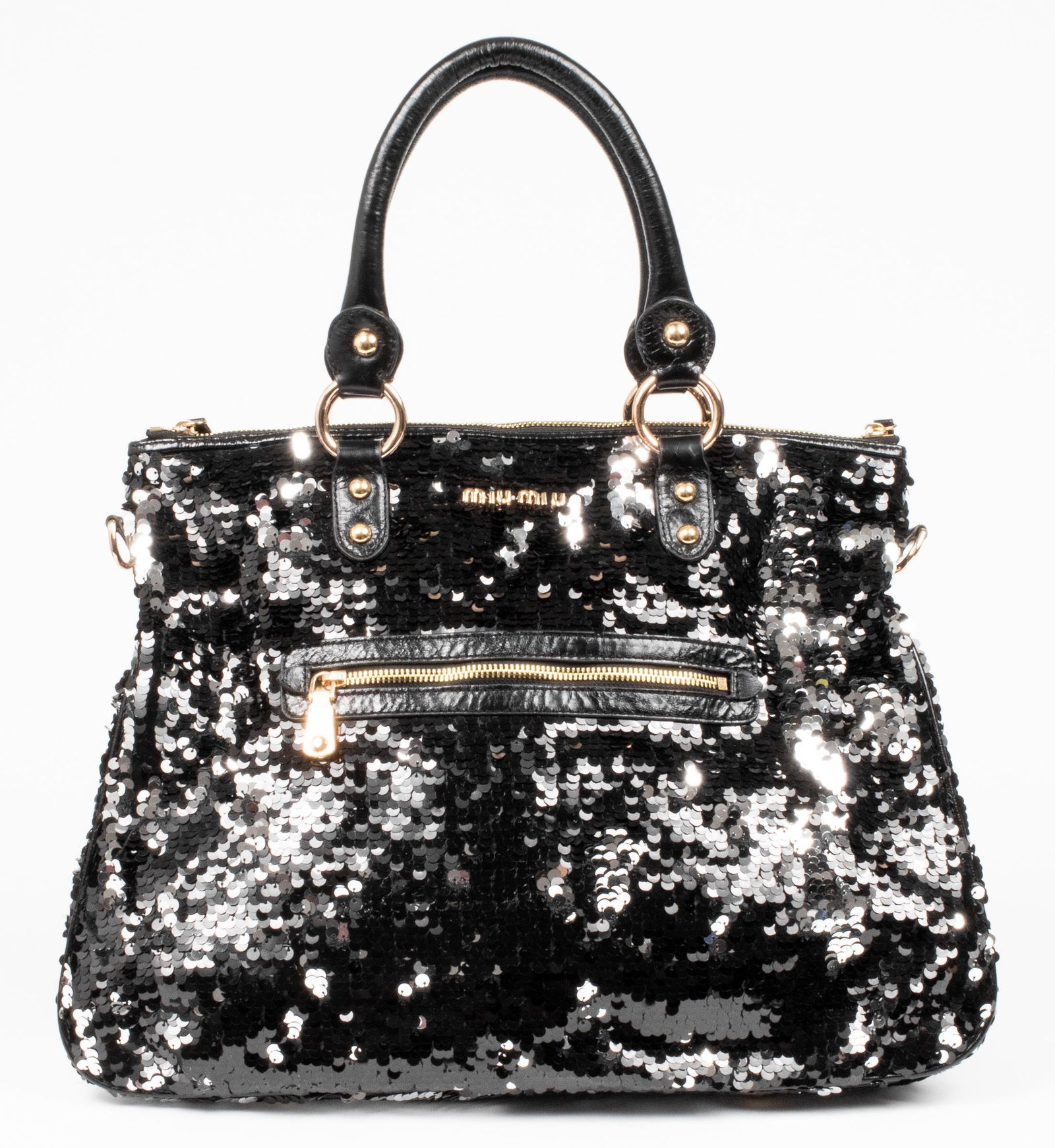 Miu Miu Black Sequin Handbag (1 of 12)