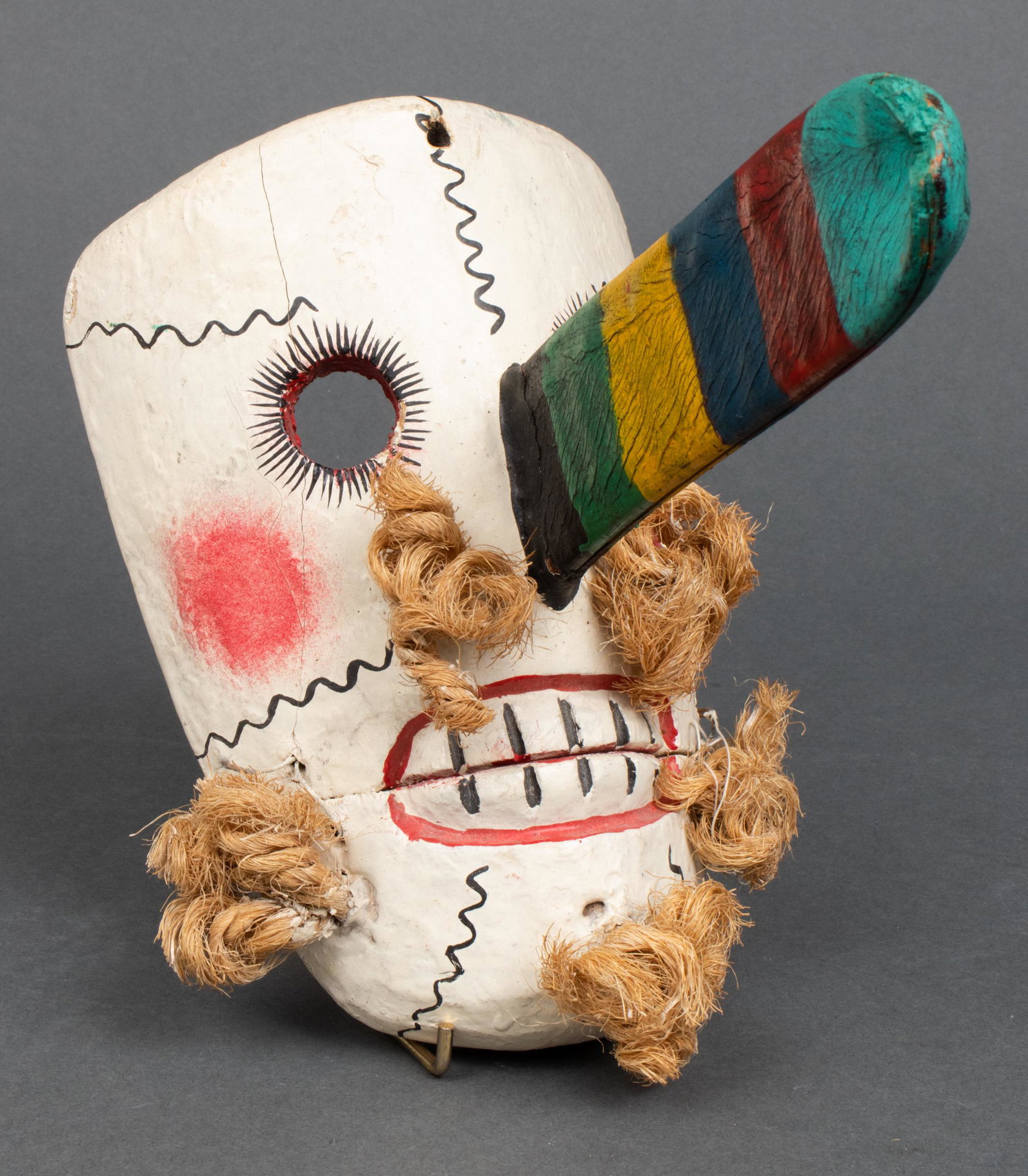 Mexican Folk Art Polychrome Wood Mask (1 of 9)