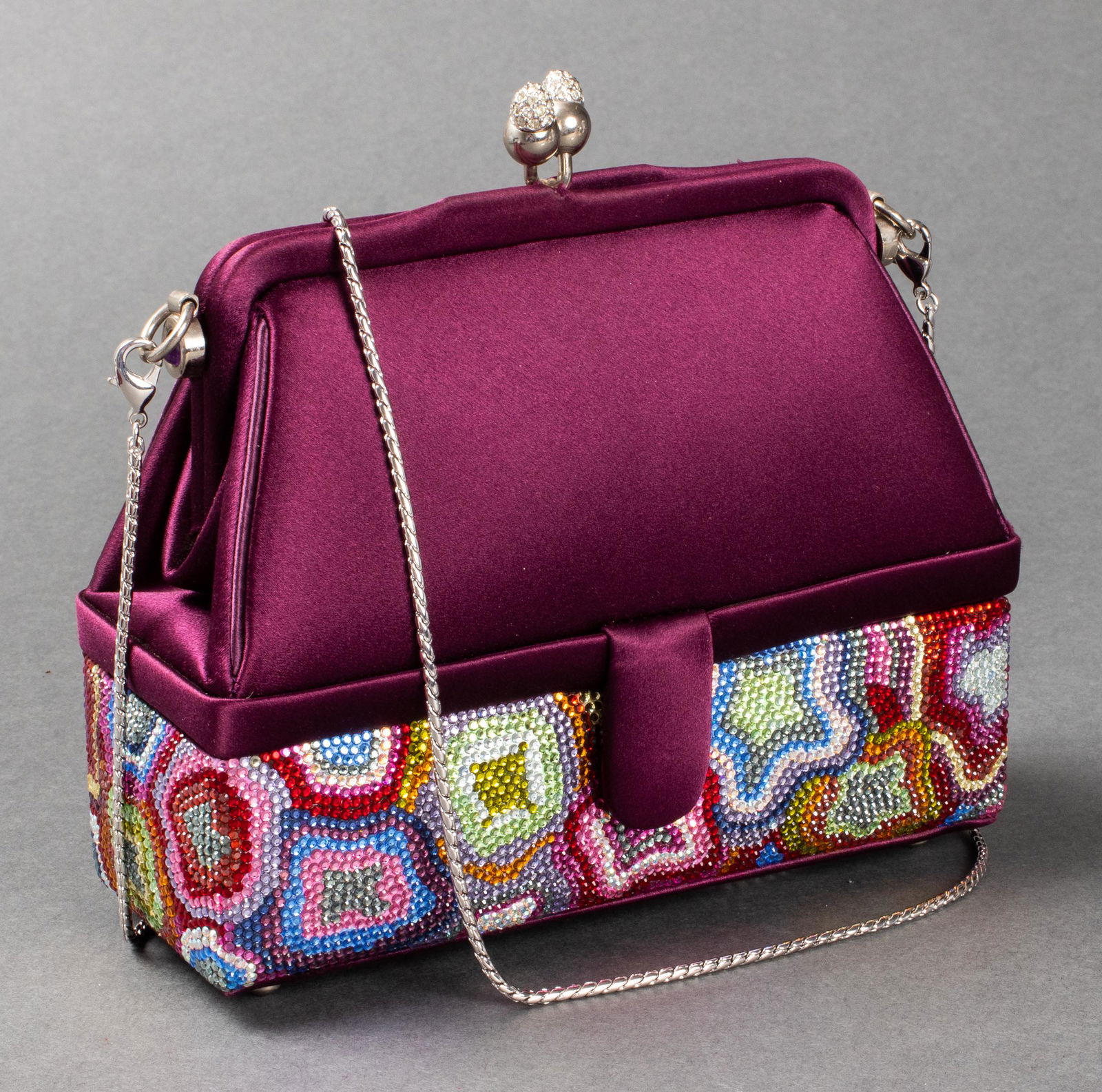 Judith Leiber Satin & Crystal Minaudiere (1 of 12)