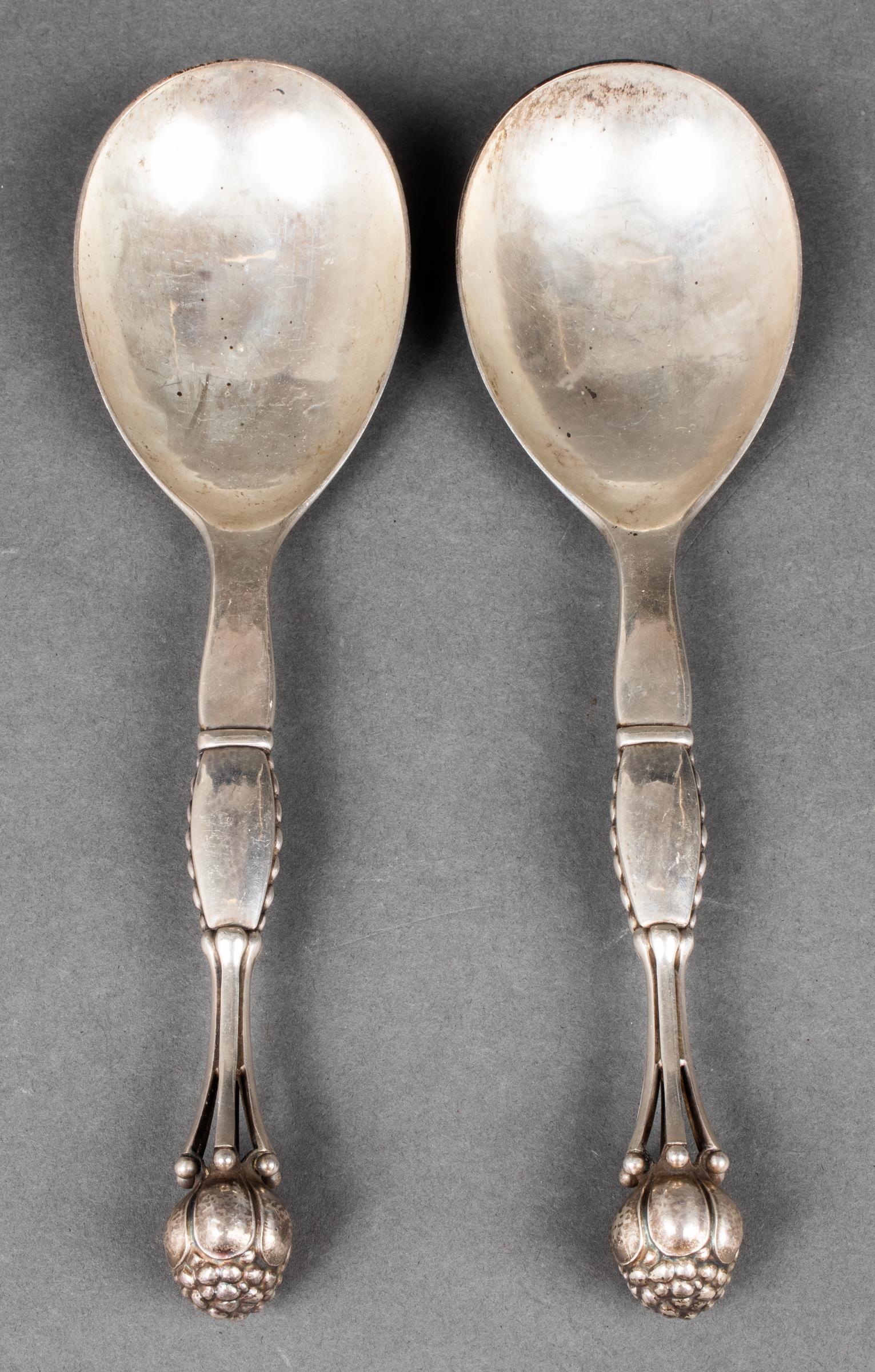 Georg Jensen Silver Serving Spoons, Pair (1 of 6)