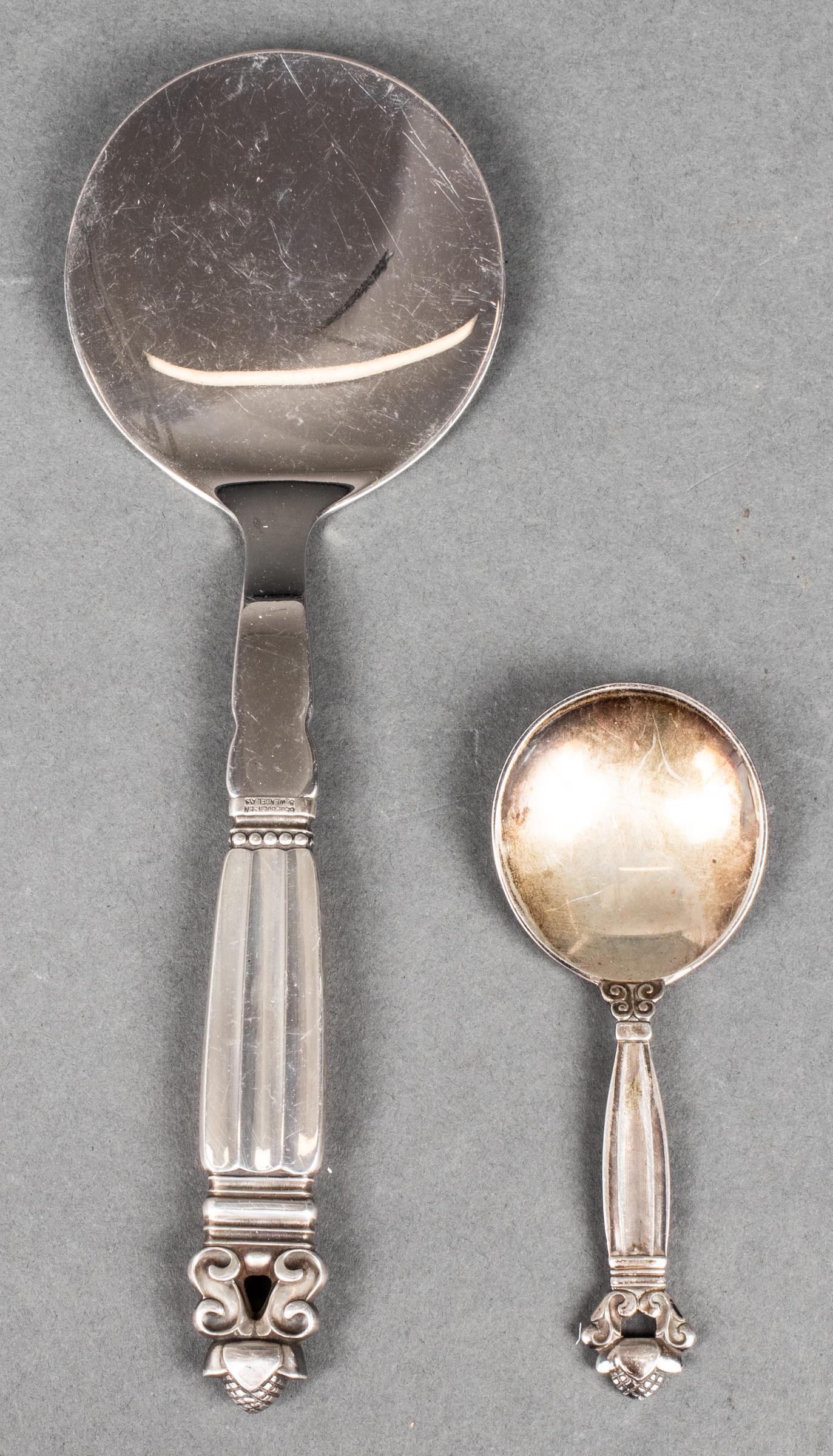 Georg Jensen "Acorn" Silver Serving Pieces, 2 (1 of 9)