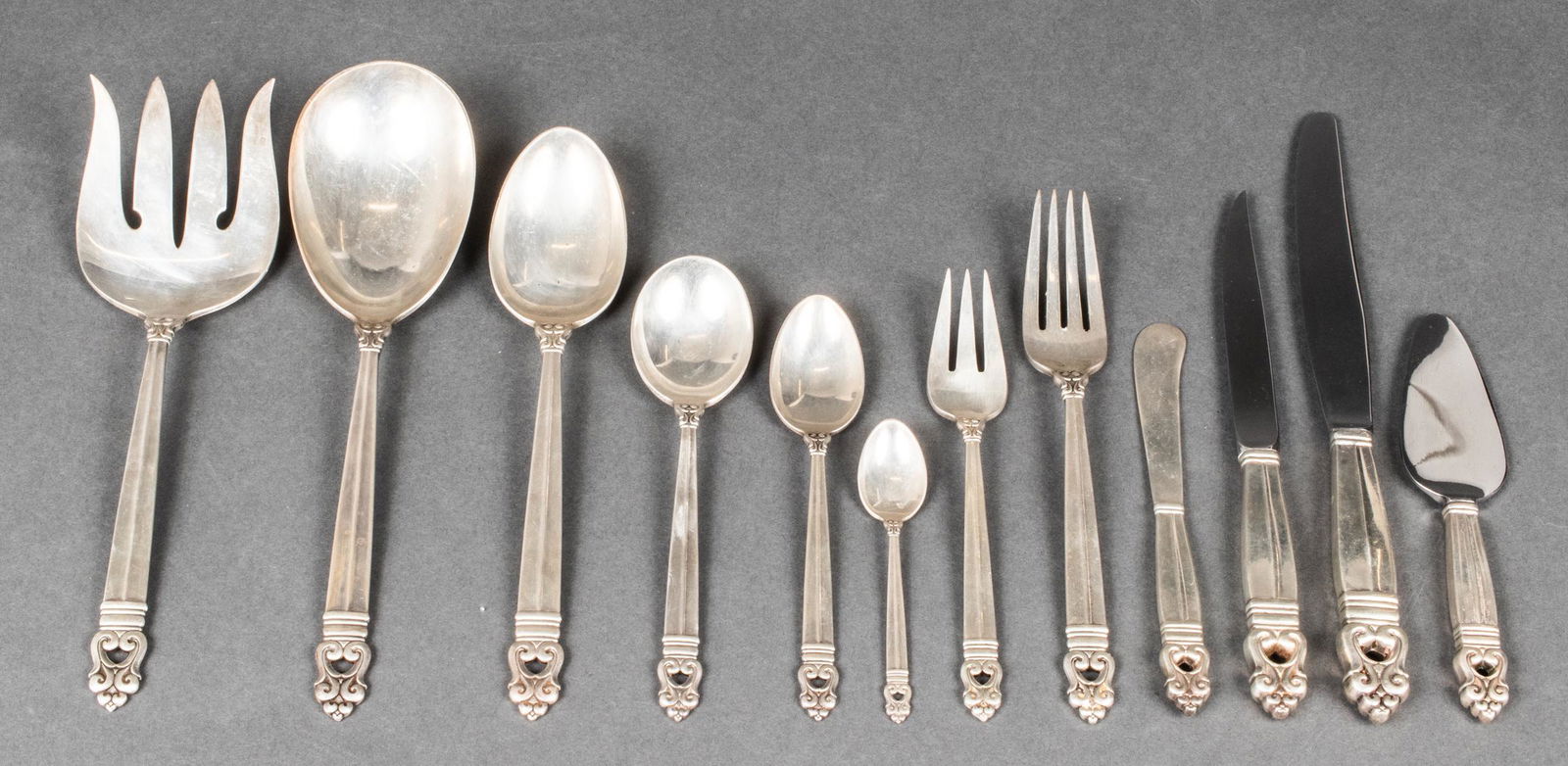 Royal Danish Sterling Silver Flatware, 89 Pcs (1 of 17)