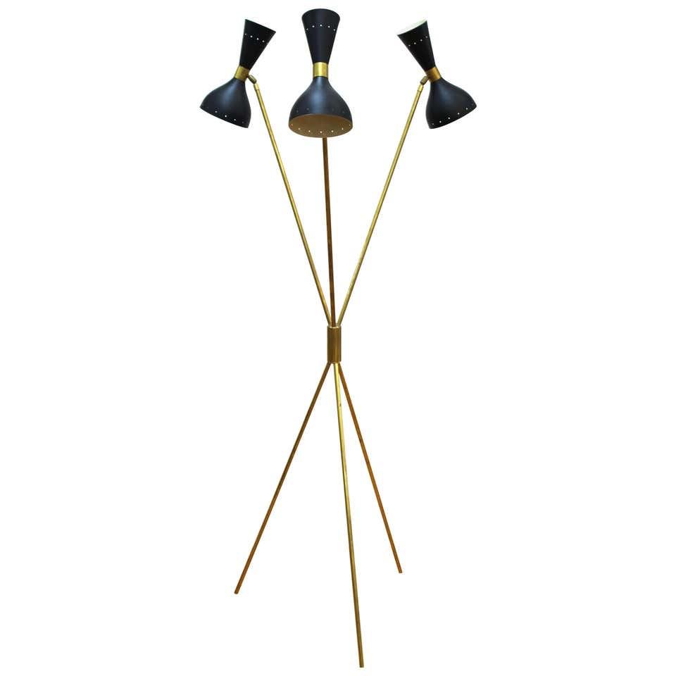 Italian Modern Stilnovo Style Tripod Floor Lamp (1 of 8)