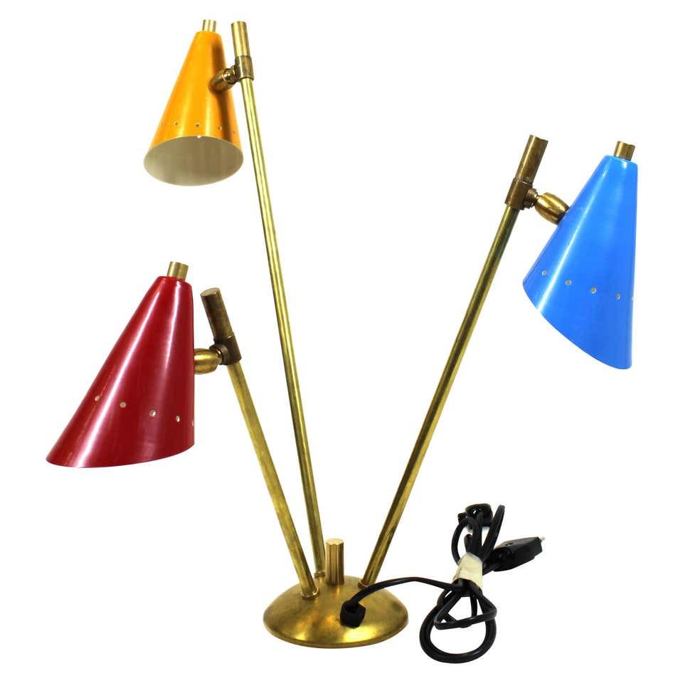 Italian Stilnovo Style Tri-Color Table Lamp (1 of 6)
