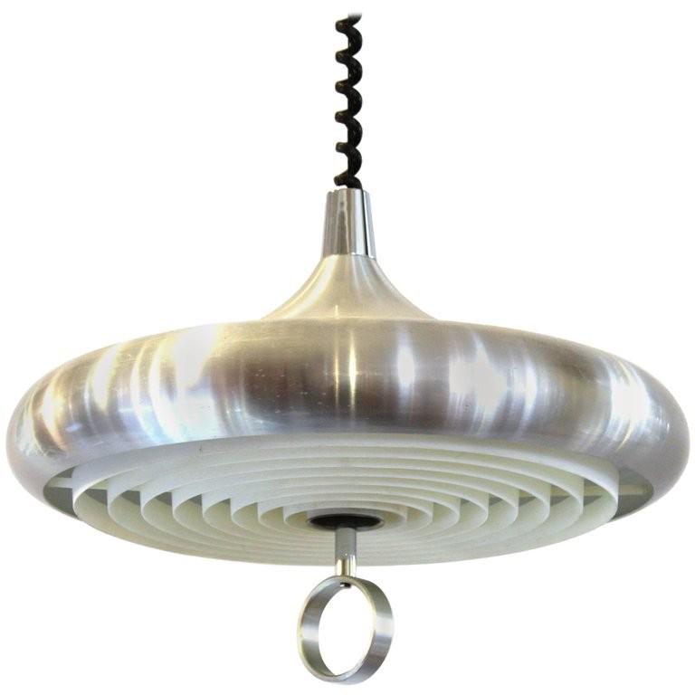 Op-Art Aluminum Saucer Pendant Light Chandelier (1 of 3)