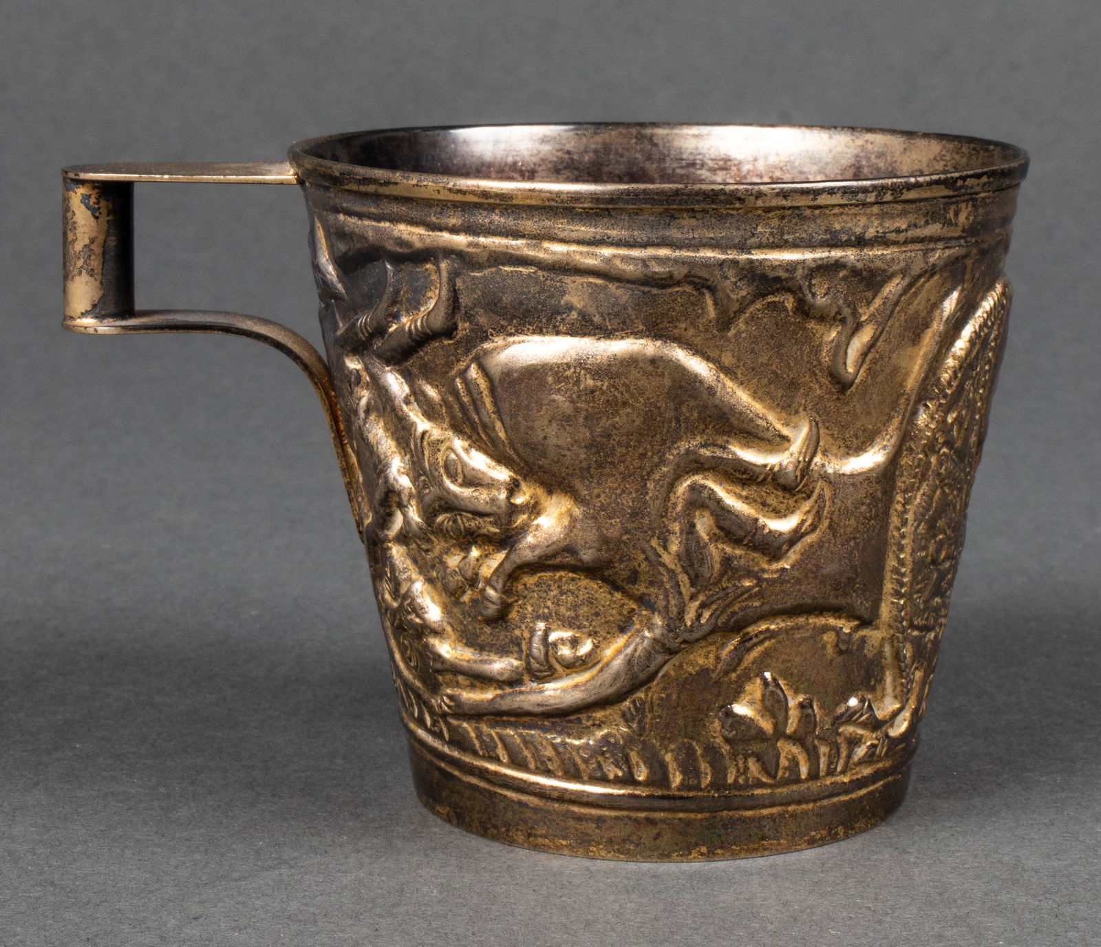 Lalaounis Gilt Silver Libation Cup with Bulls (1 of 10)