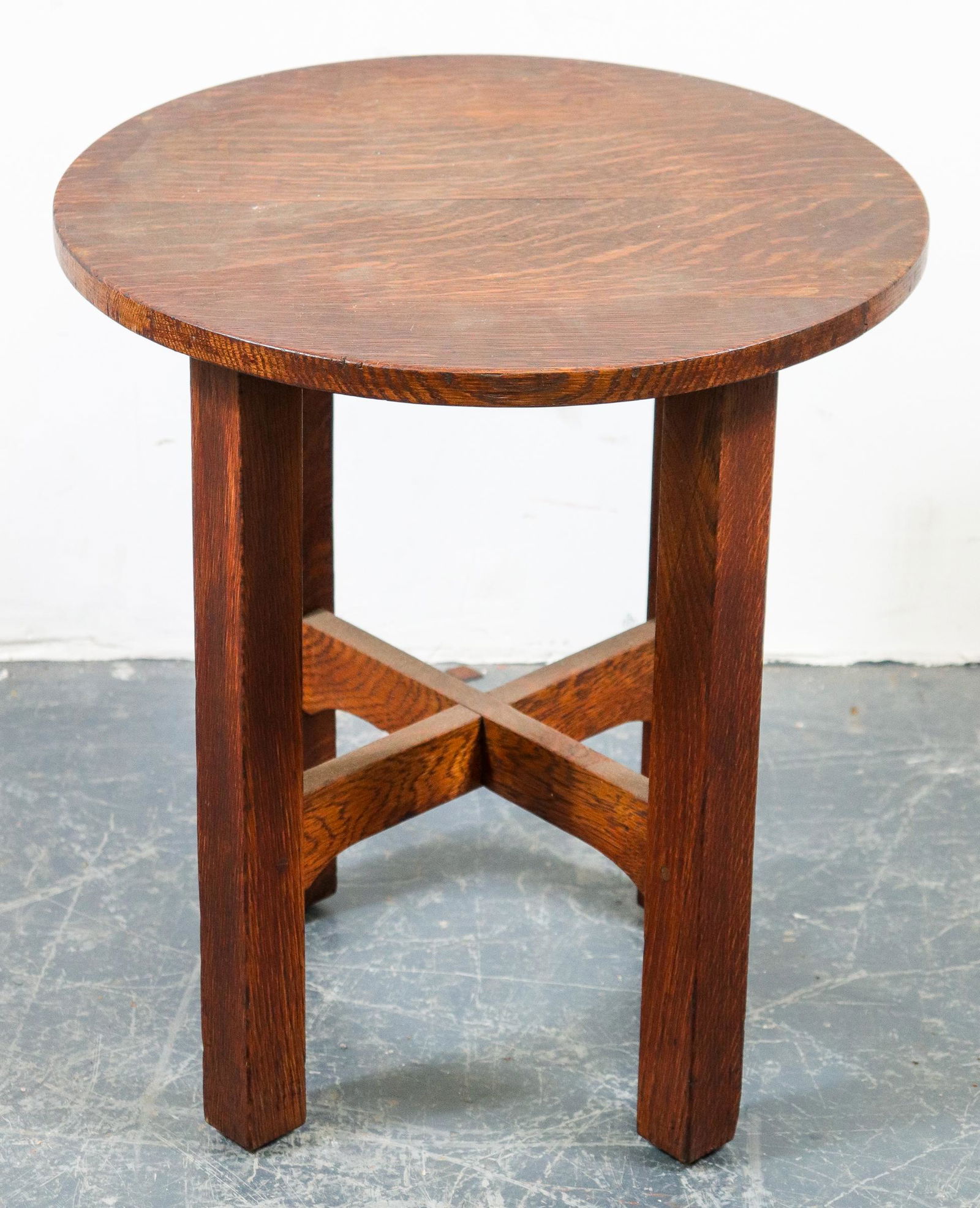 Stickley Craftsman Oak Side Table / Stool (1 of 3)