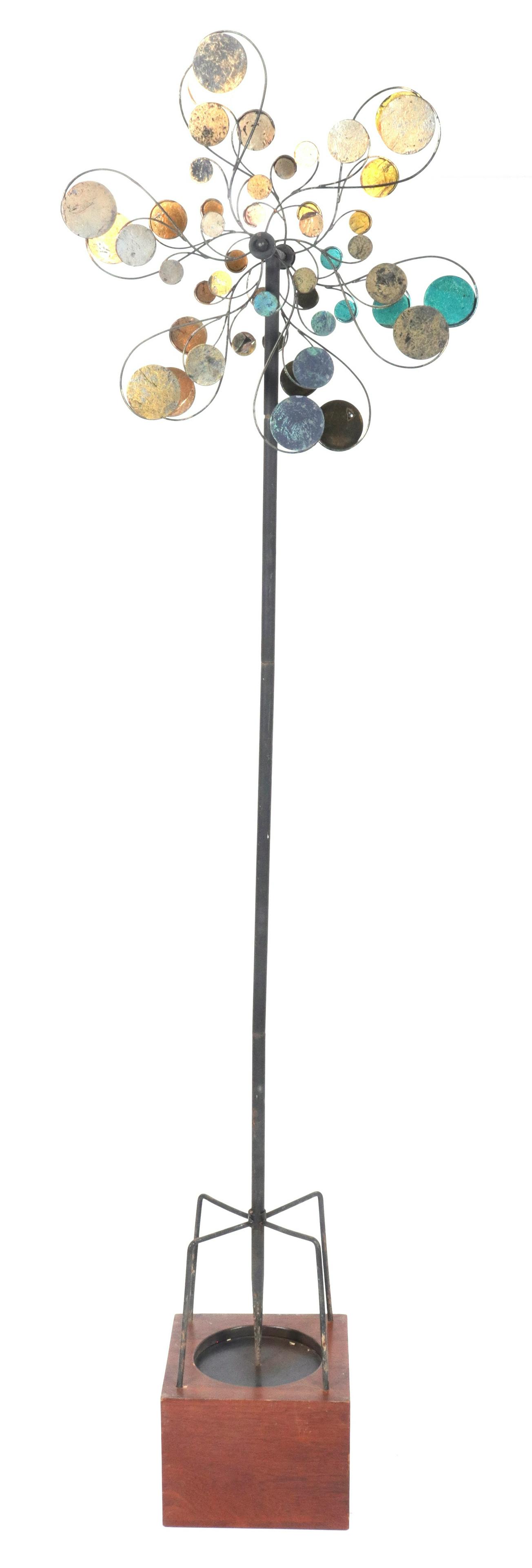 Mid-Century Floriform Pinwheel Wind Spinner (1 of 5)